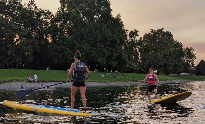 Advanced paddle board lesson tricites wa